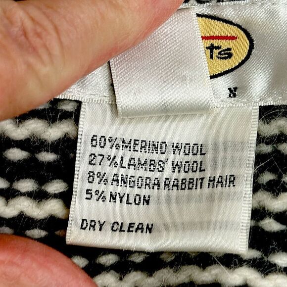 Talbots Plus Sweater Jacket  3X Vtg Nautical Stripe Wool Angora - Picture 15 of 15